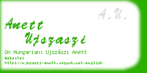 anett ujszaszi business card